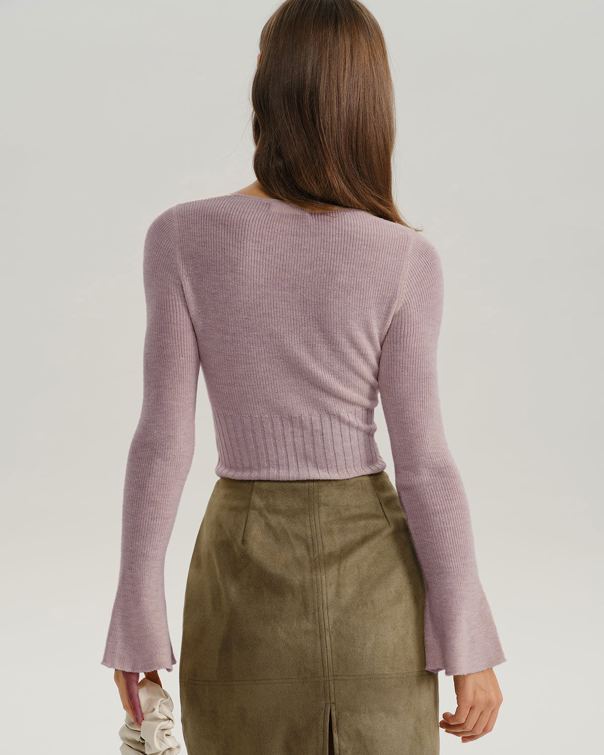 Purple Bell Sleeve Knit Tee